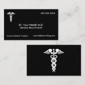 Doctor Caduceus Black Visitenkarte (Vorne/Hinten)