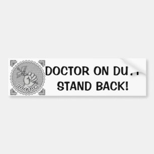 Doctor Caduceus Hand custom name Bumper Sticker Autoaufkleber