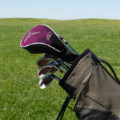 Doctor Caduceus Medical Pink Black Monogram Golf Headcover (In SItu)