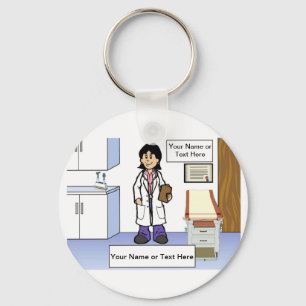 Doctor - Cartoon von Frauen von PrintedPerfection. Schlüsselanhänger