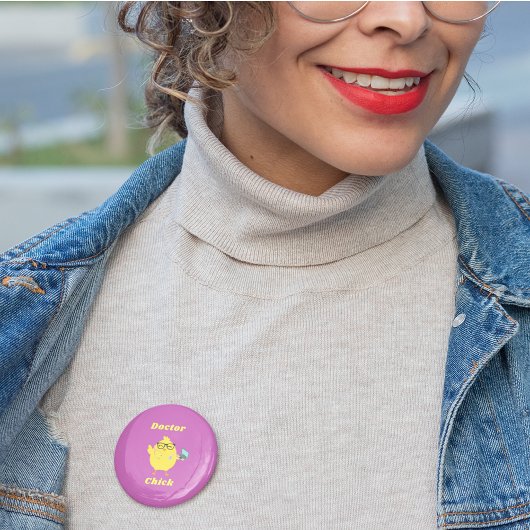 Doctor Chick Oaster Button - Funny Medical