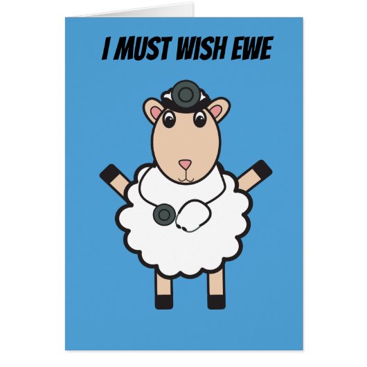 Doctor Day Sheep Wish Ewe Funny Pun personalisiere (Vorne)