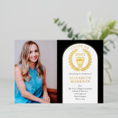 Doctor Dental Operation Foto Abschluss Gold Folieneinladung (Stehend vorne)