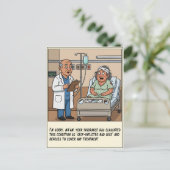 Doctor Diagnosis With Spotted Patient Get Well Postkarte (Stehend Vorderseite)