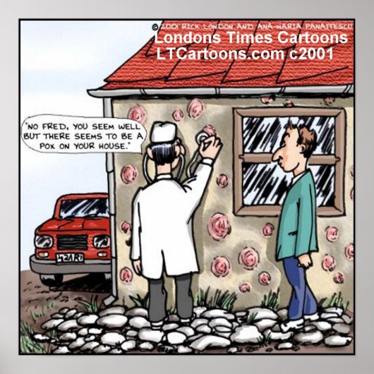 Doctor findet Pox on House Funny Poster (Vorne)