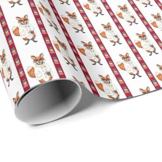 Doctor Fox Geschenkpapier (Rolleneckpunkt)