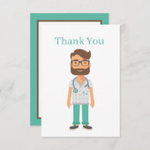 Doctor fügt Text hinzu Dankeskarte (Vorne/Hinten)