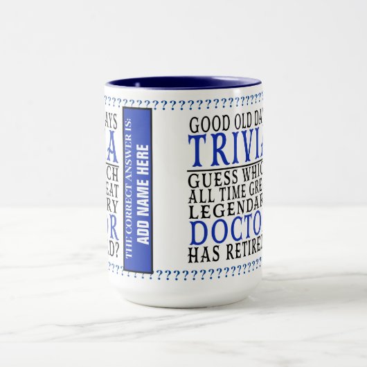 Doctor Funny Personalisiert Remüde, müde Tasse (Zentrum)