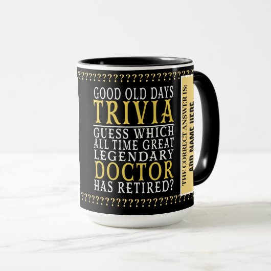 Doctor Funny Personalisiert Remüde, Ruhestand Tass Tasse (VorderseiteRechts)