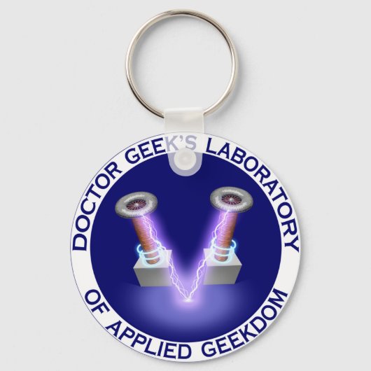 Doctor Geek's Laborlogo Schlüsselanhänger (Vorderseite)