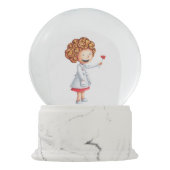 Doctor Girl mit Reflex Hammer Illustriert Schneekugel (Rückseite)