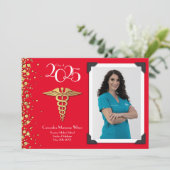 Doctor Gold Abschluss Ankündigung Red (Stehend Vorderseite)