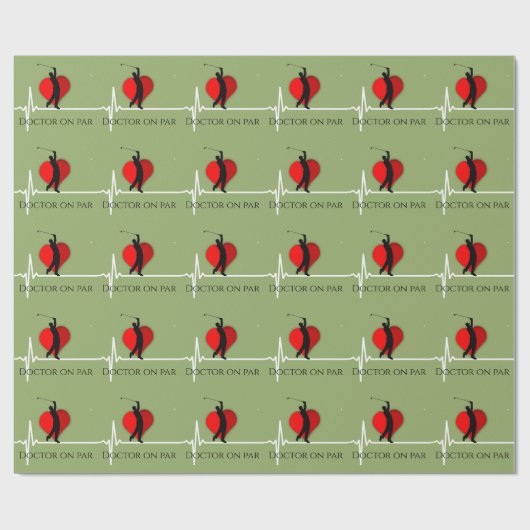 Doctor golf ekg line geschenkpapier (Flach)