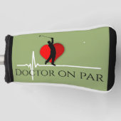 Doctor golfing ekg line heart golf headcover (Vorderseite)