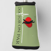 Doctor golfing ekg line heart golf headcover (Rotieren 90)