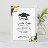 Doctor Graduation Party Invitation Einladung (Stehend Vorderseite)