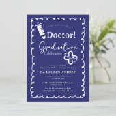 Doctor Graduation Party Invitation Einladung (Stehend Vorderseite)