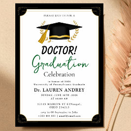 Doctor Graduation Party Invitation Einladung