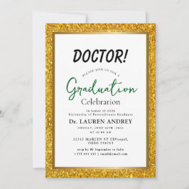 Doctor Graduation Party Invitation Einladung