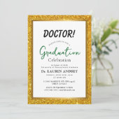 Doctor Graduation Party Invitation Einladung (Stehend Vorderseite)