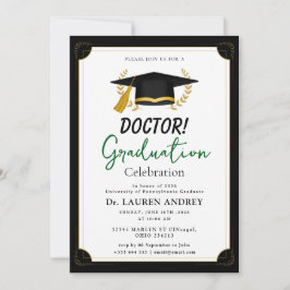 Doctor Graduation Party Invitation Einladung