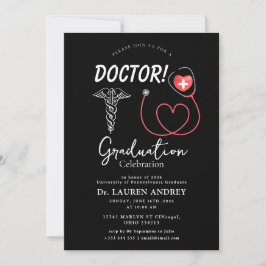 Doctor Graduation Party Invitation Einladung