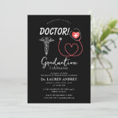 Doctor Graduation Party Invitation Einladung (Stehend Vorderseite)