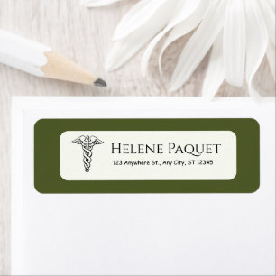 Doctor Green Niedlich Personal Address Label