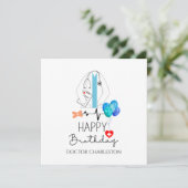 Doctor Happy Birthday White Coat Personalisiert Fl Karte (Stehend Vorderseite)