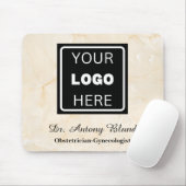 Doctor Hospital Clinic Logo Marfil Marble Maus Pa Mousepad (Mit Mouse)