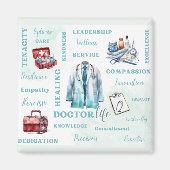 Doctor Life Square Magnet (Vorne)