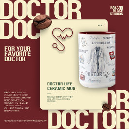 Doctor Life Zwei-Tone-Keramiken-Tasse Zweifarbige Tasse