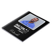 Doctor Loading Bar Schwarz-weiß Custom Foto Name Notizblock (Linke Seite)