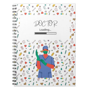 Doctor Loading Medical Notebook Geschenk Notizblock
