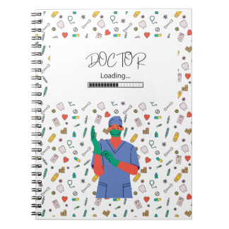 Doctor Loading Medical Notebook Geschenk Notizblock