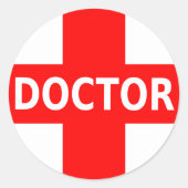 Doctor-Logo Runder Aufkleber (Vorderseite)