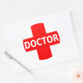Doctor-Logo Runder Aufkleber (Umschlag)