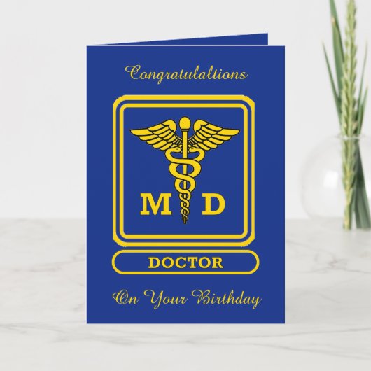 Doctor MD Custom Birthday Card Karte (Vorderseite)