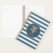Doctor Medical Caduceus Dusty Blue Personalisiert Planer (Anzeige)