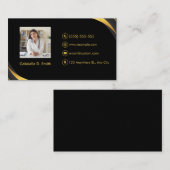 Doctor Modern Beruflich Black Visitenkarte (Vorne/Hinten)