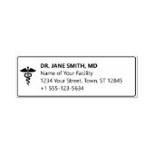 Doctor Name & Medical Office Caduceus Address Permastempel (Design)