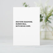 Doctor & Nurse Definition Card – Heartfelt Dankeskarte (Stehend Vorderseite)