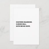 Doctor & Nurse Definition Card – Heartfelt  Dankeskarte (Vorne/Hinten)