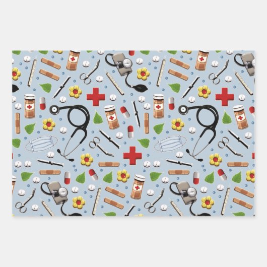 Doctor Nurse Geschenkpapier Set (Vorderseite 2)