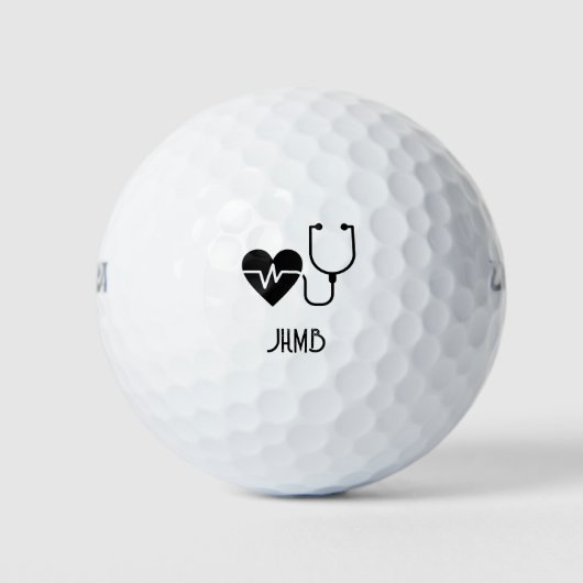 Doctor Nurse Medical Monogram Art Golfball (Vorderseite)