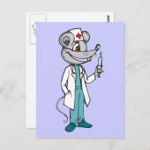 Doctor Nurse Mouse Postkarte (Vorne/Hinten)