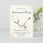 Doctor nurse retirement invitation einladung (Stehend Vorderseite)