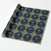 Doctor Nursing Practice Graduation Navy Blue Gold Geschenkpapier (Ungerollt)