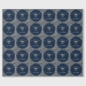 Doctor Nursing Practice Graduation NavyBlue Silver Geschenkpapier (Flach)