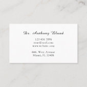 Doctor OBGYN Obstetrician Gynecologin Visitenkarte (Rückseite)